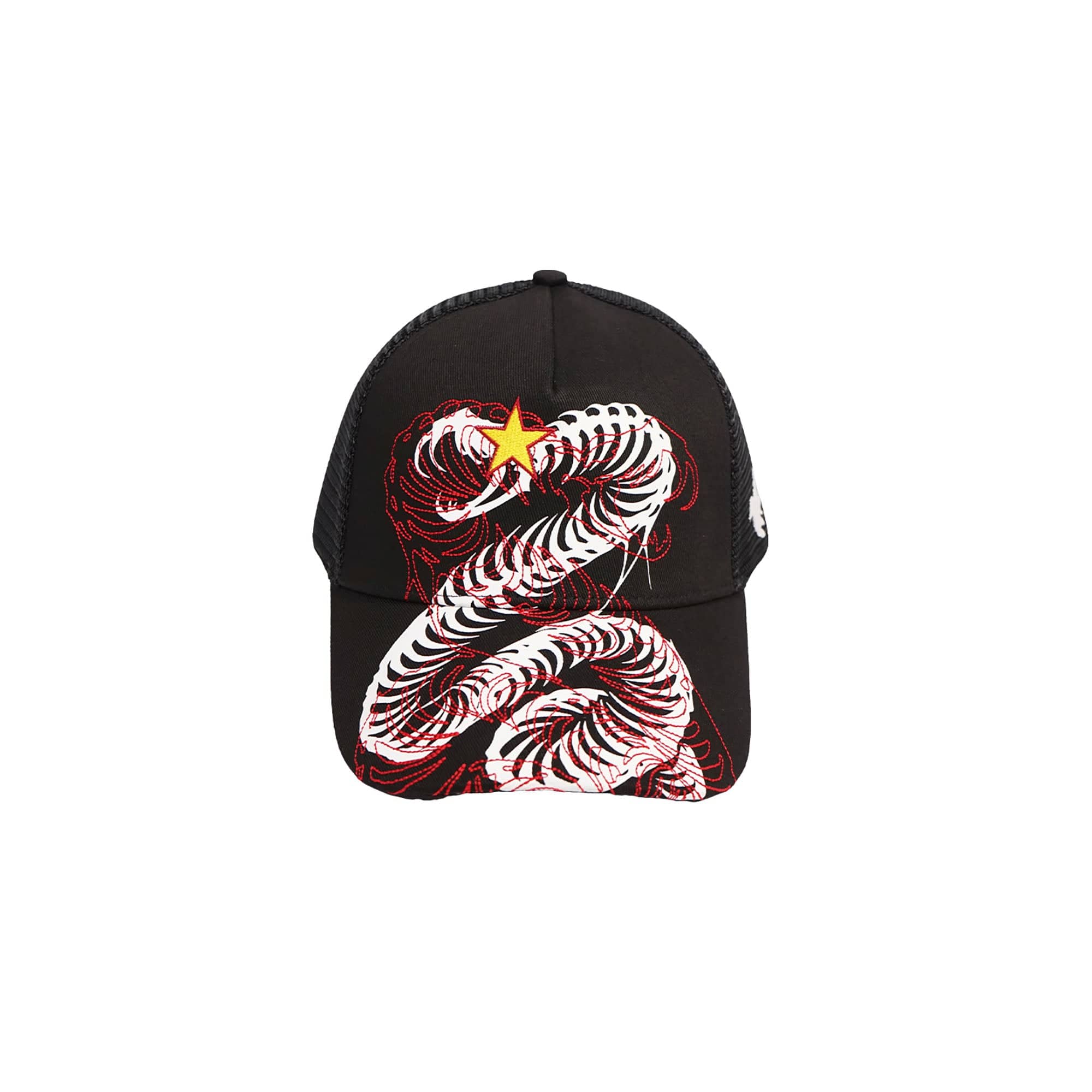 VINKID Twin Serpent Star Mesh Cap