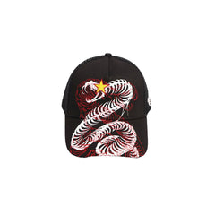 VINKID Twin Serpent Star Mesh Cap