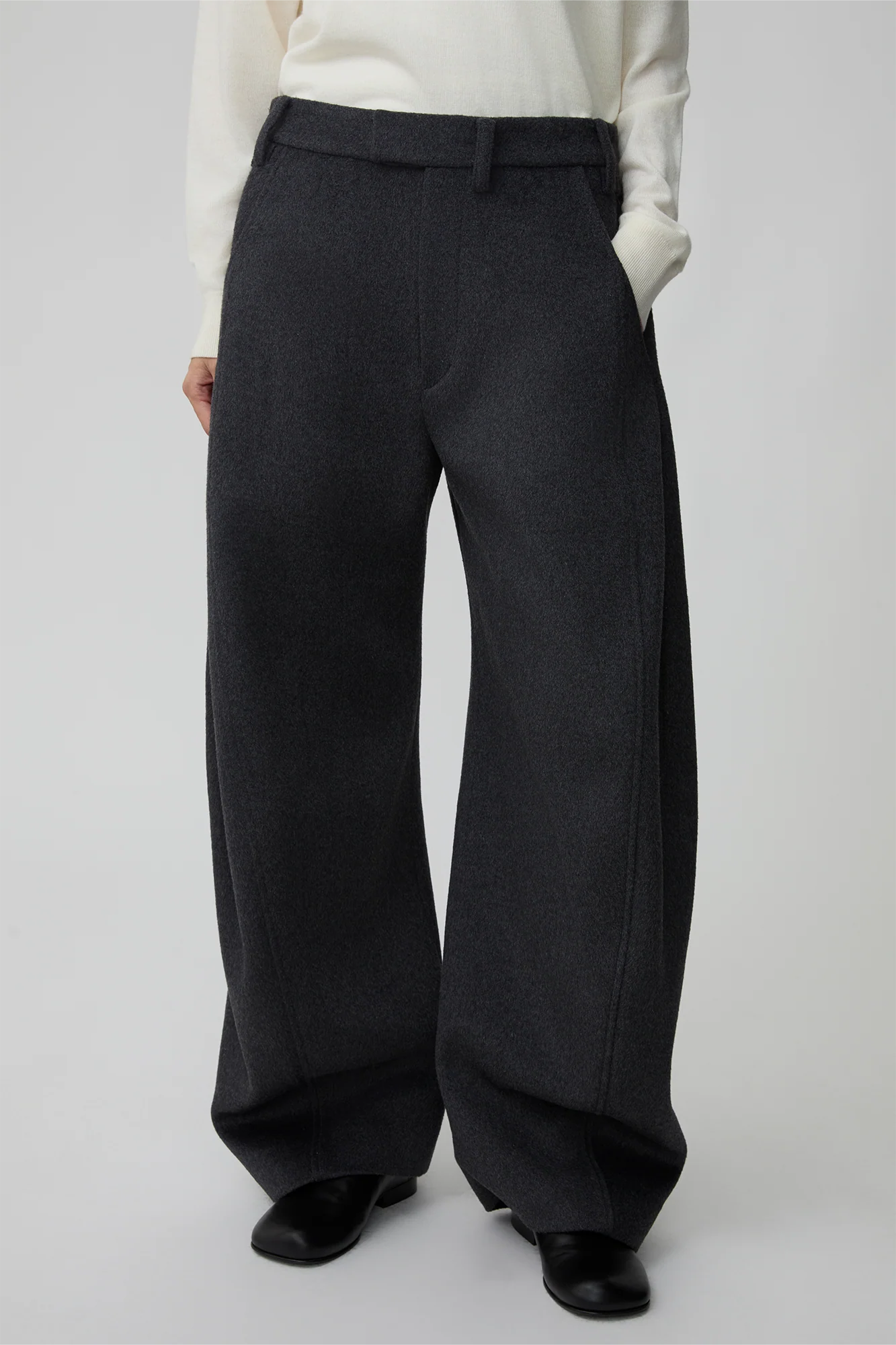 OPICLOTH Essential Wool-Blend Barrel Pants