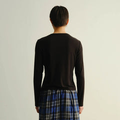 KADAKADA Cut-Out Loop Button Fitted Cardigan