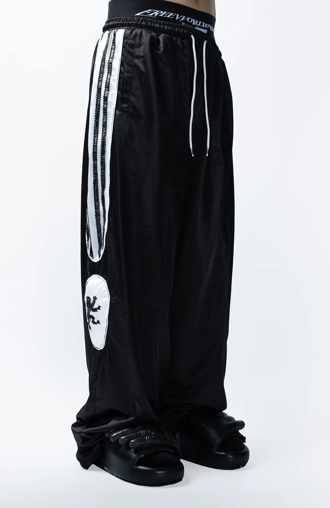 FVVO Wild Spirit Wolf Embroidered Pants