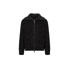 TIWILLTANG Dual-Zipper Cable Knit Funnel Sweater
