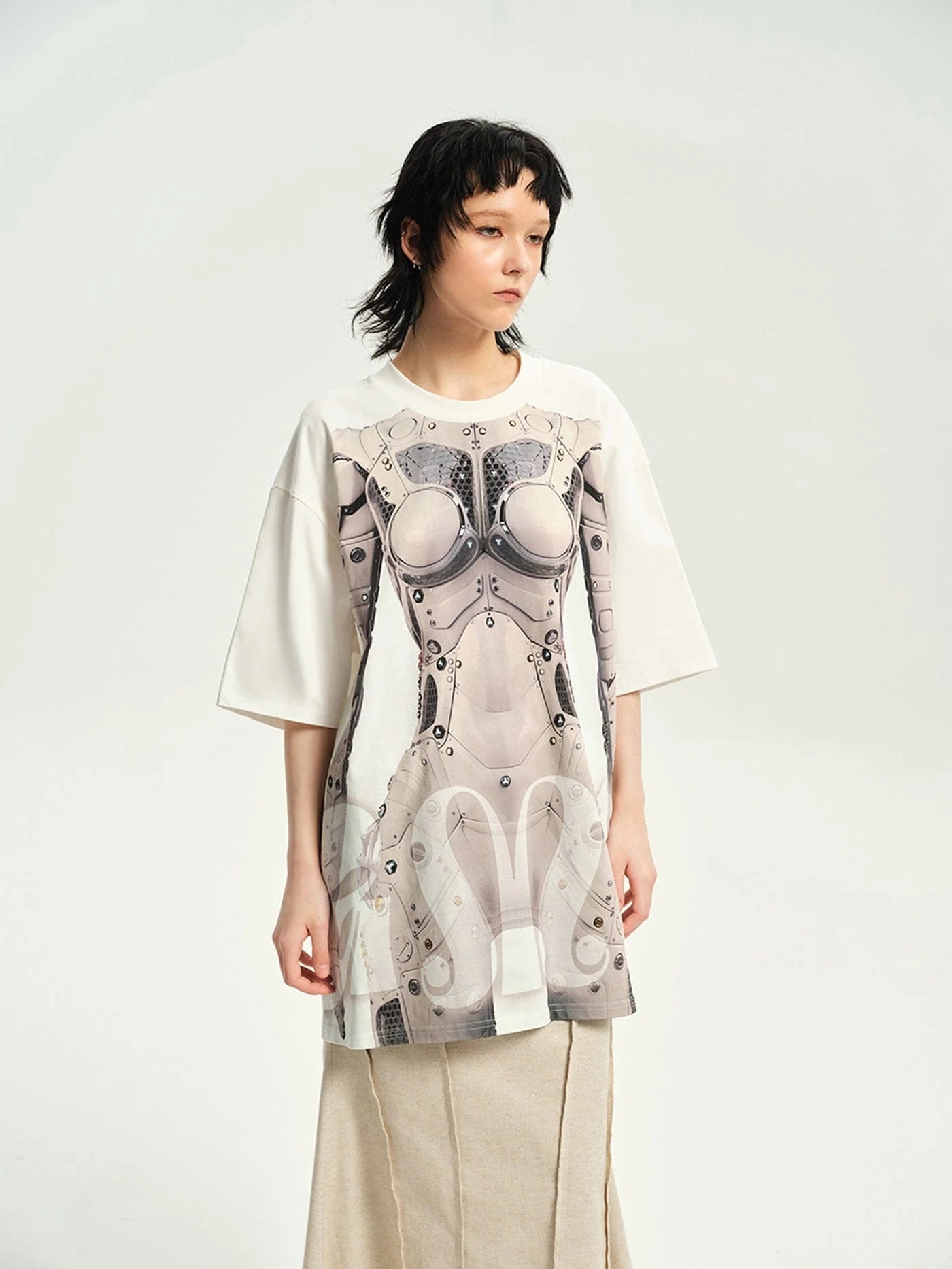 DAMAGE ASIA Ex Machina Graphics Oversized T-Shirt
