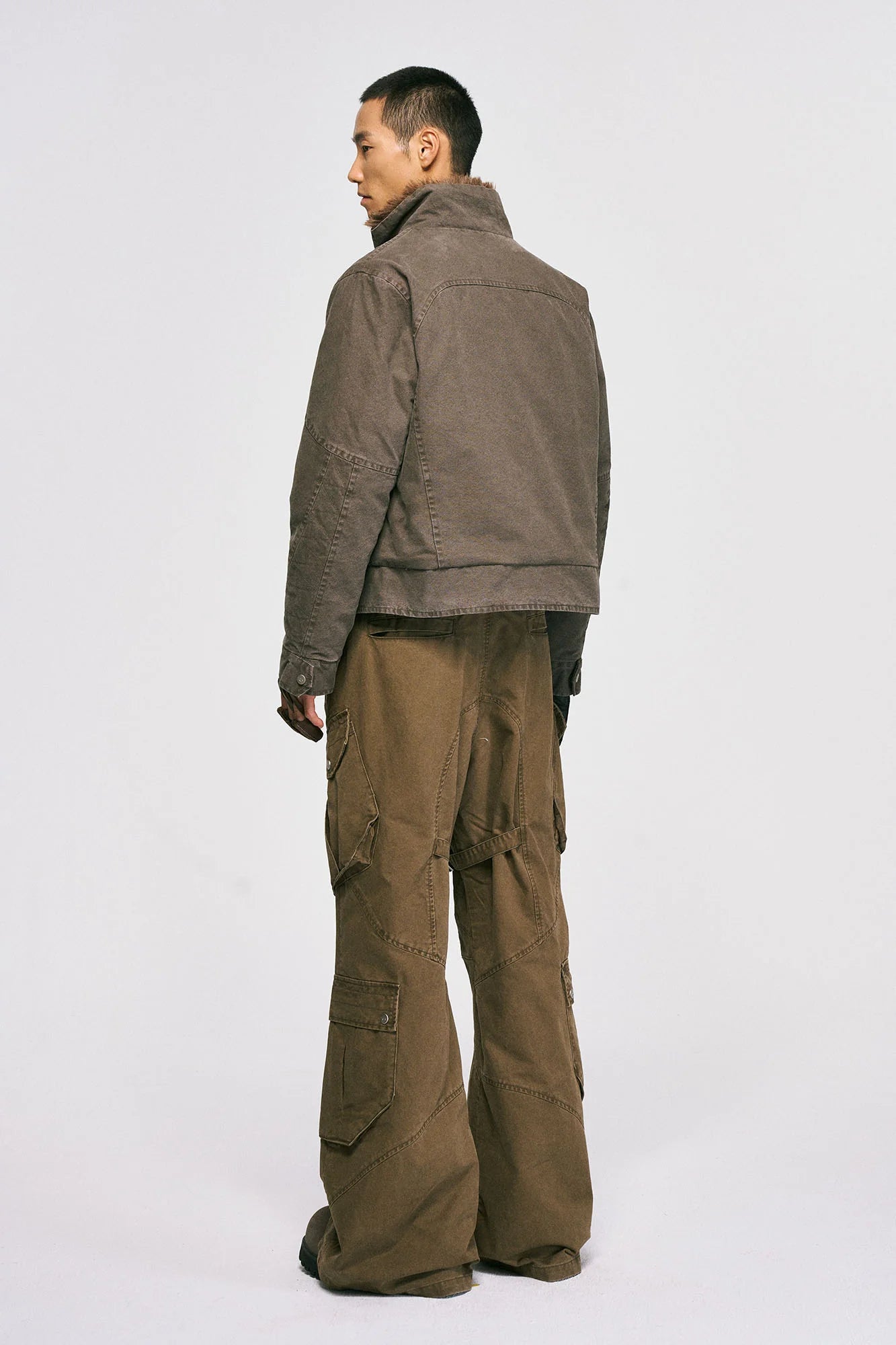 CATSSTAC Faux Fur Lining Washed Jacket