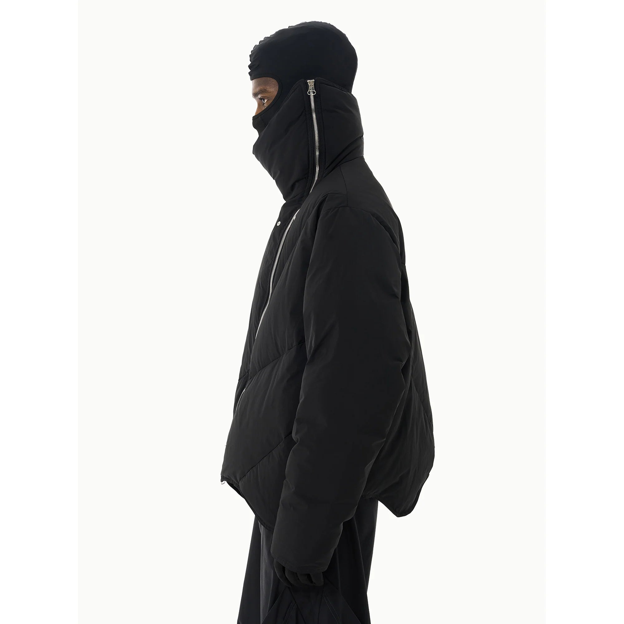 7440 37 1 Asymmetrical Zip High Neck Jacket