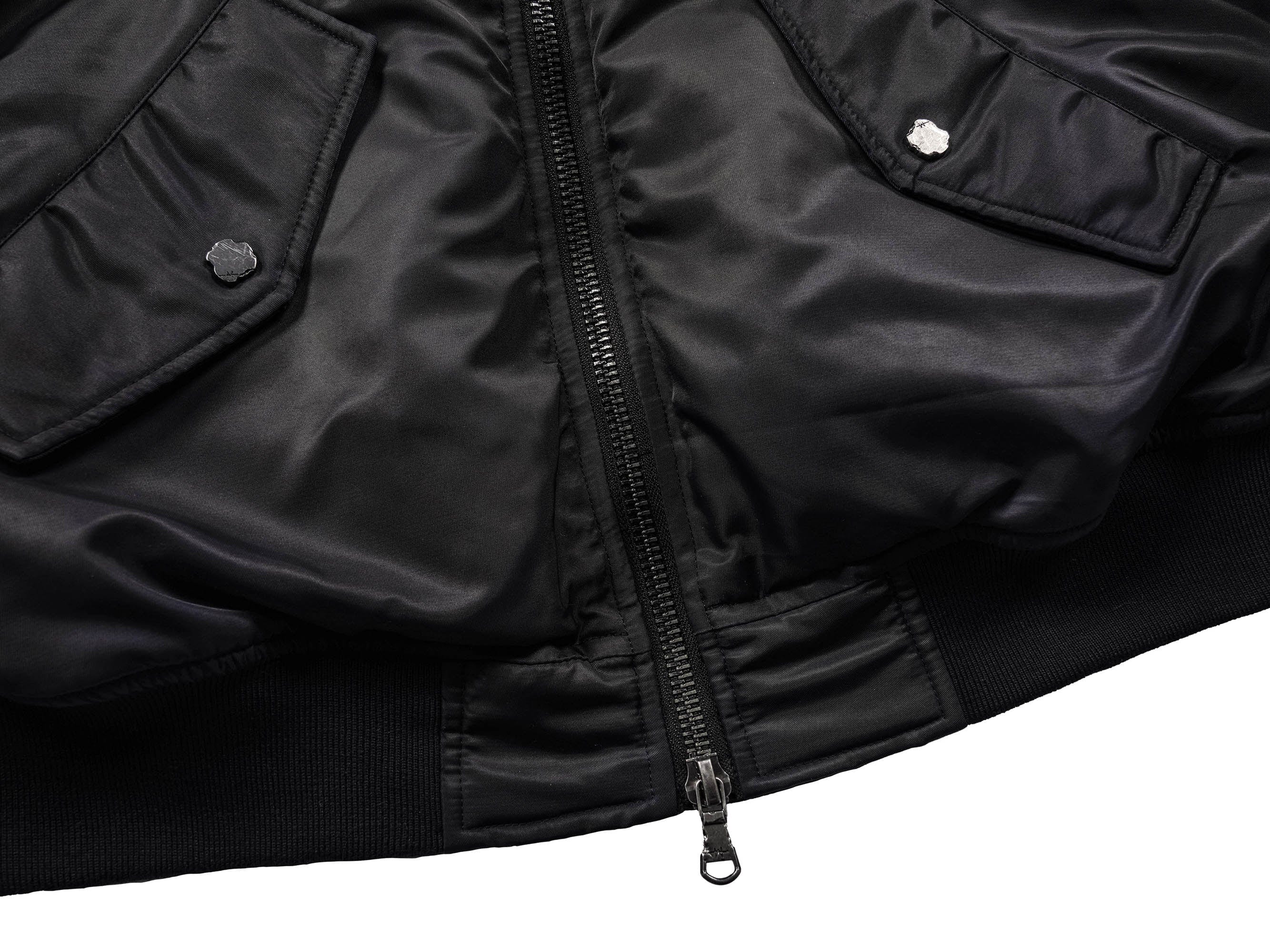 UNDERWATER Distressed Bondage MA-1 Jacket Black