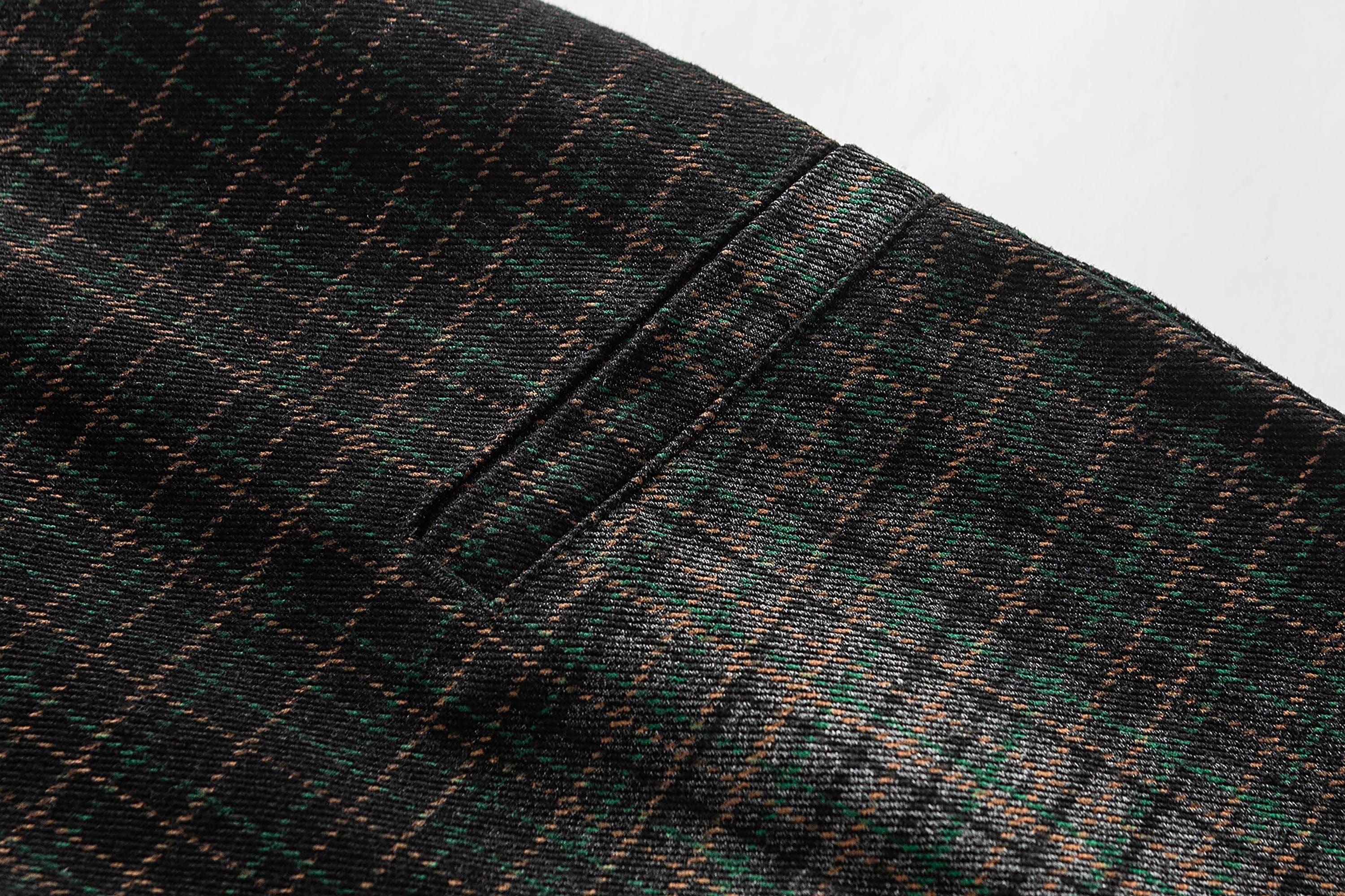 ME DA IGUAL Washed Plaid Tapered Drawstring-Hem Pants