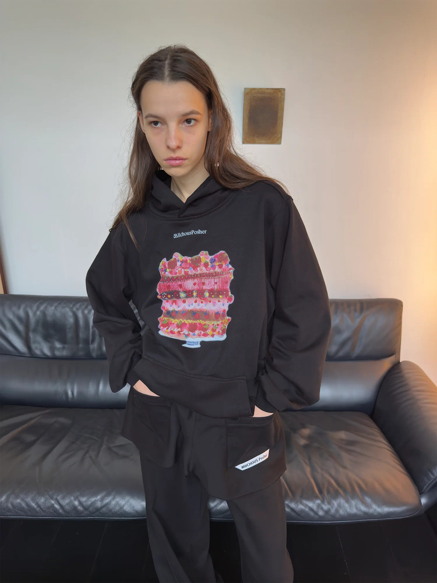 MIICHOUS Cake Graphic Oversized Hoodie
