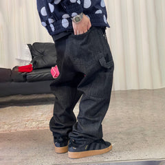 ME DA IGUAL Studded Wide-Leg Denim Pants