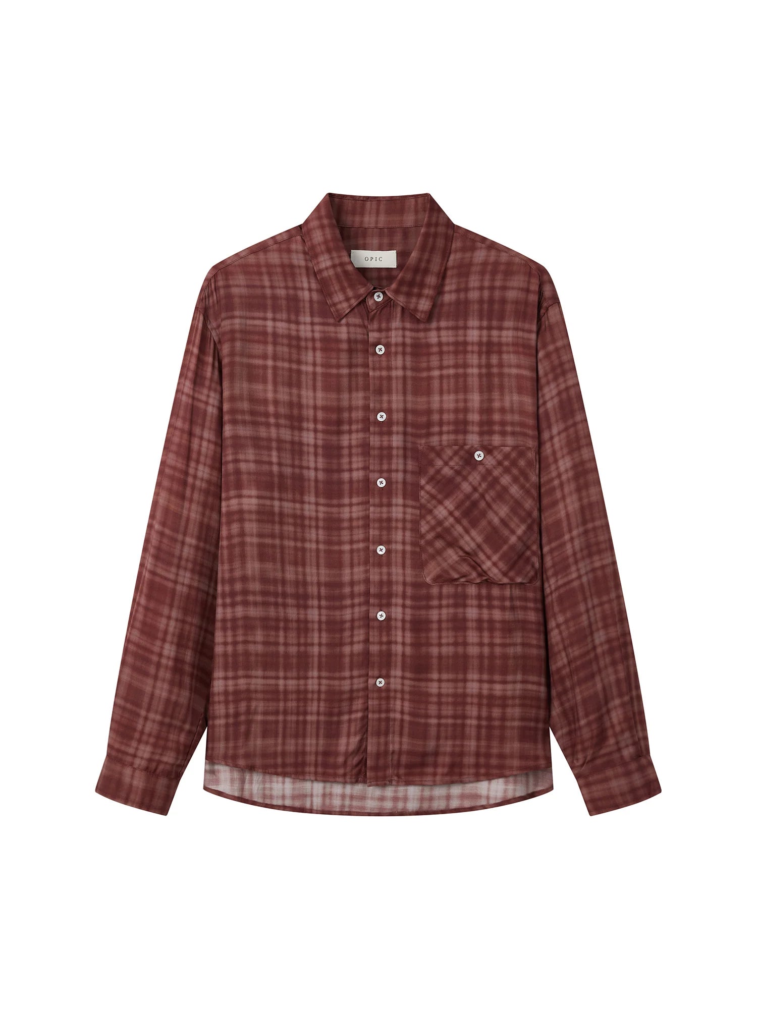 OPICLOTH Classical Oversized Plaid Shirt
