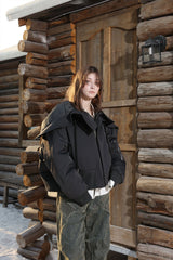 ERROR CODE ROBOT Classic Oversized Hooded Down Jacket