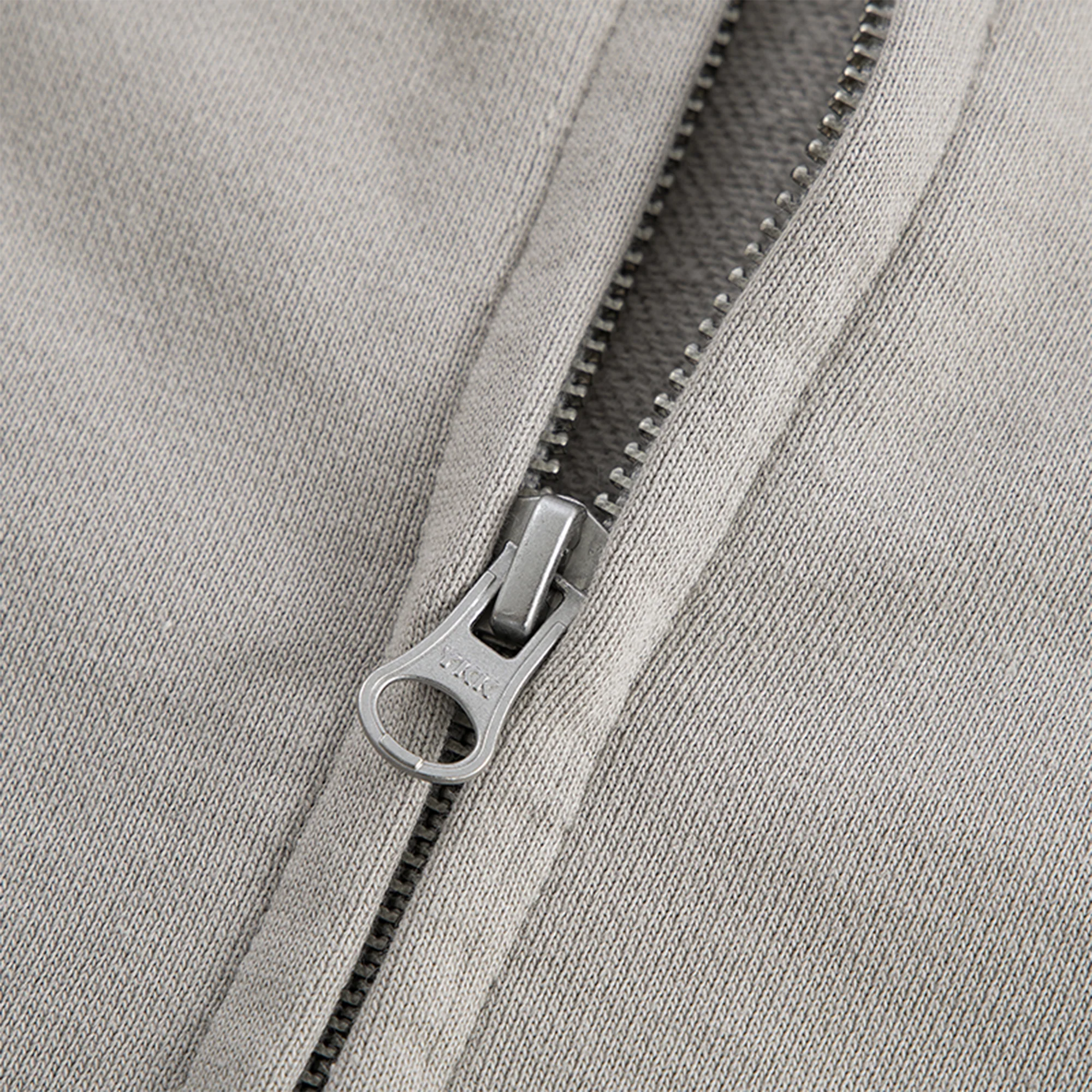 F2CE Embroidery Slogan Graphic Zip-Up Hoodie