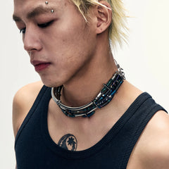 NUNKNOTX Layered Industrial Tube Collar