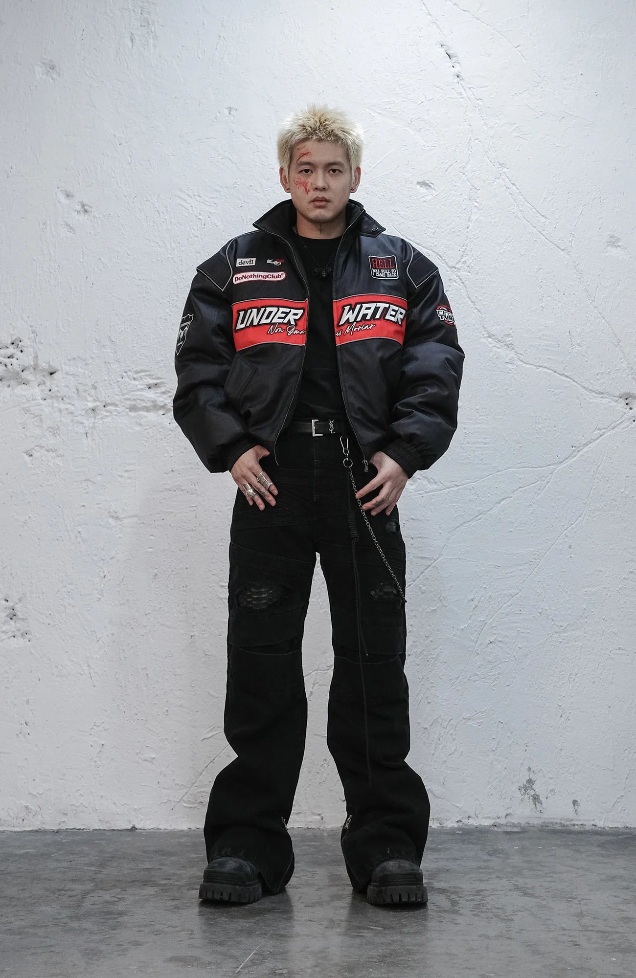 UNDERWATER Hell Racer Embroidered Padded Bomber
