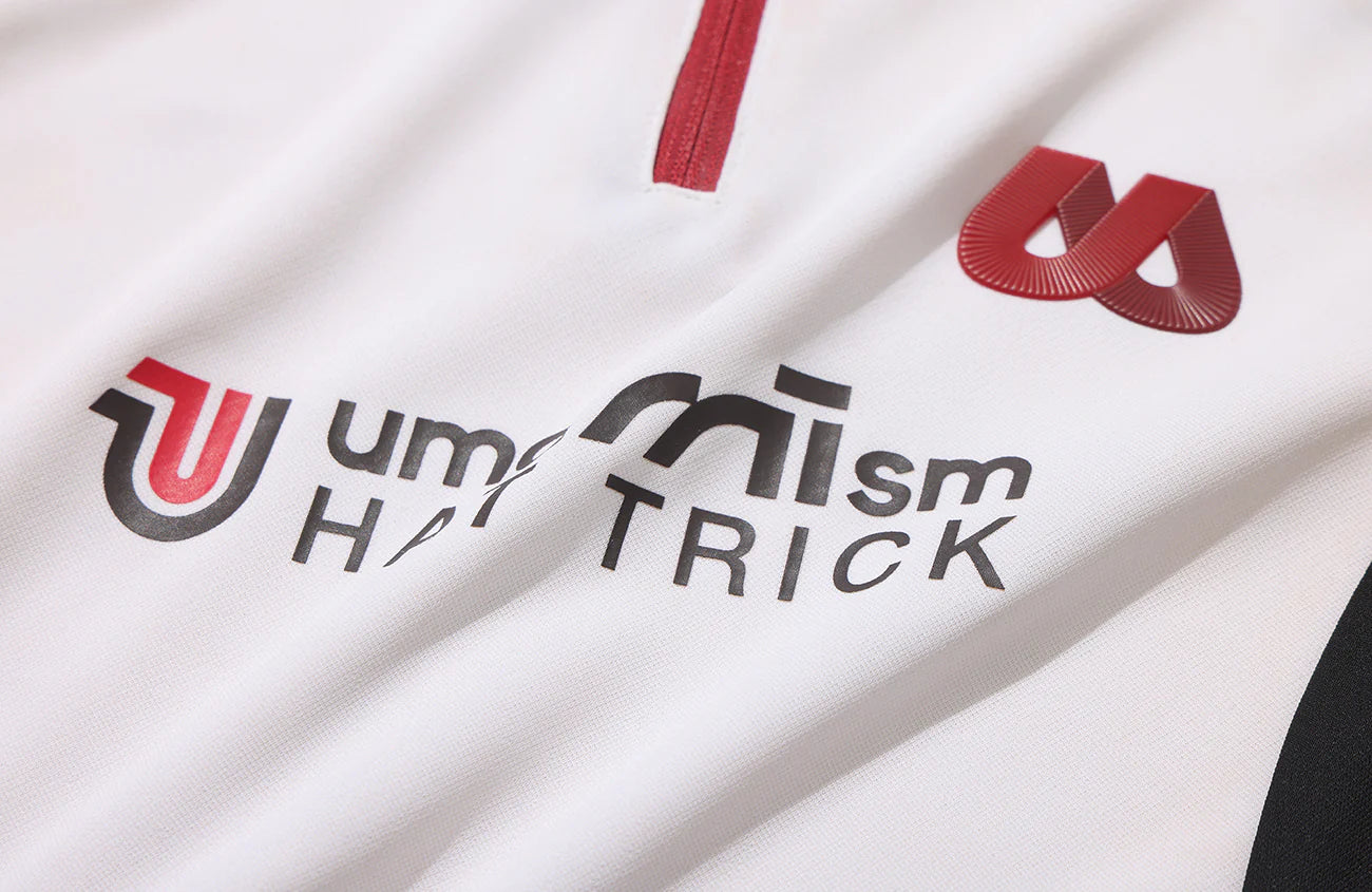 UMAMIISM Quick-Dry Striped Raglan Zip-Up Tee