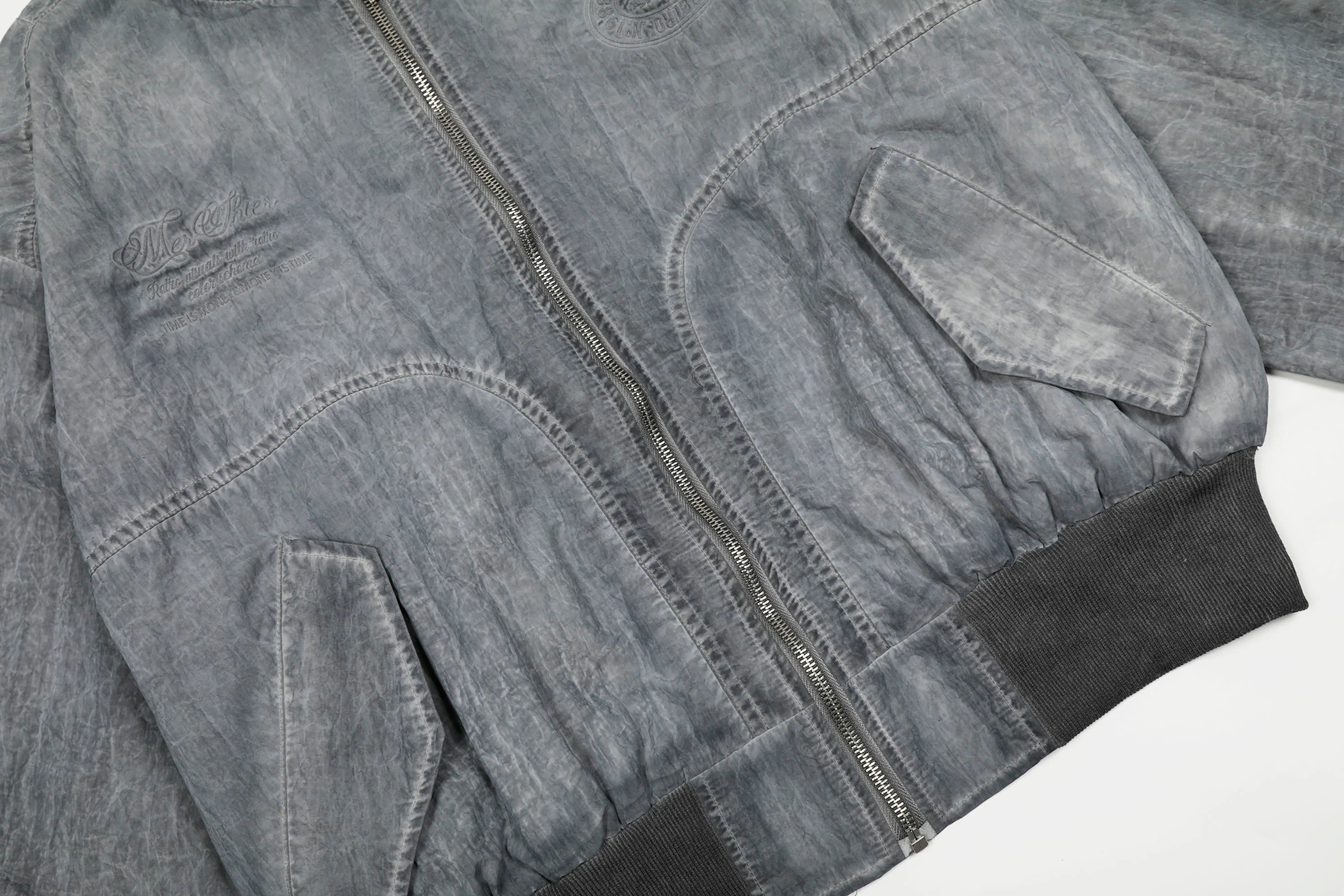 CLP Faded Crinkled Bomber Jacket