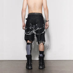 DND4DES Heavily Distressed Denim Shorts