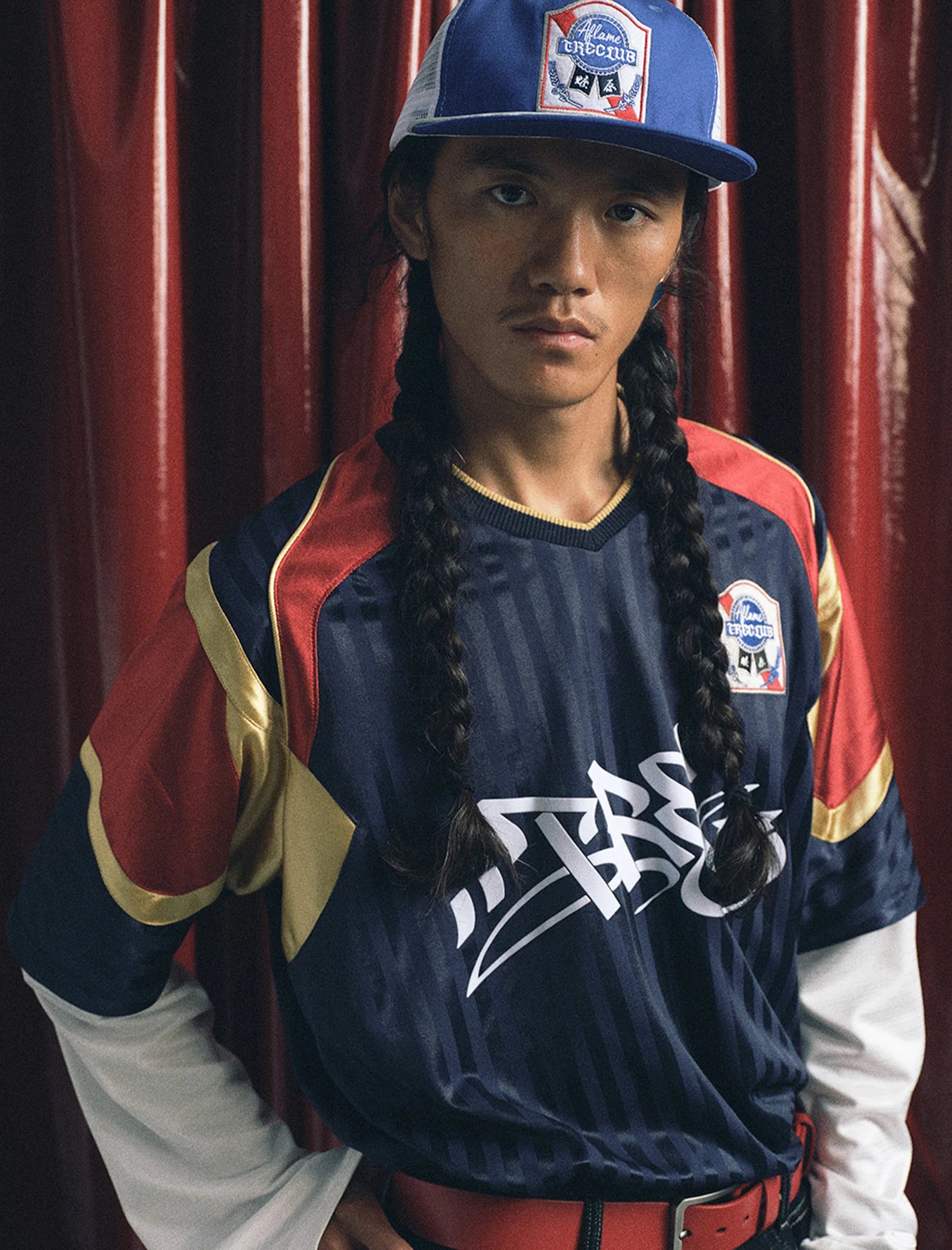 TRECLUB Layered Contrast Panel Hockey Jersey Tee