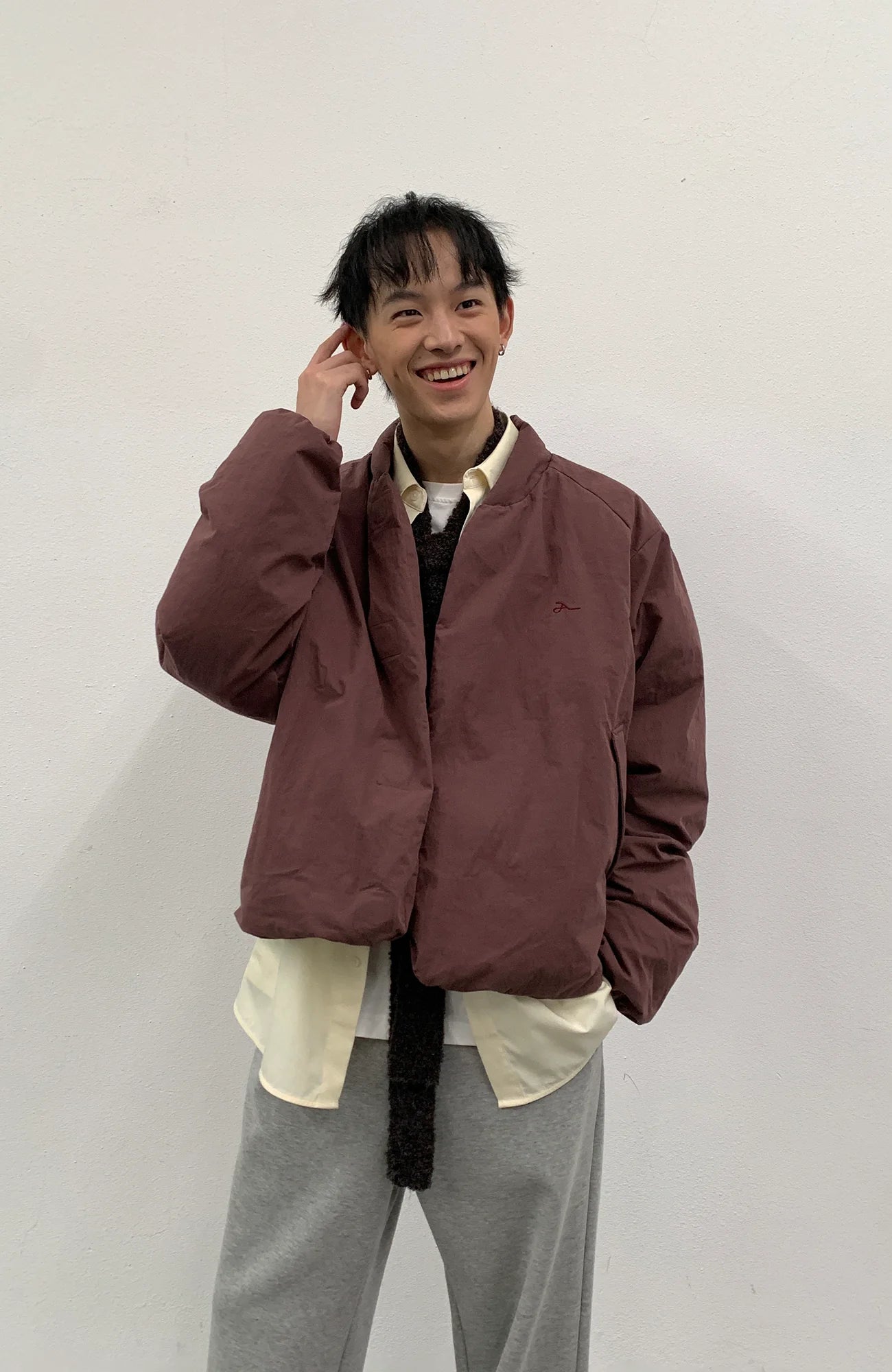 ROARINGWILD A ARCH Minimal Hidden Snap Puffer Jacket