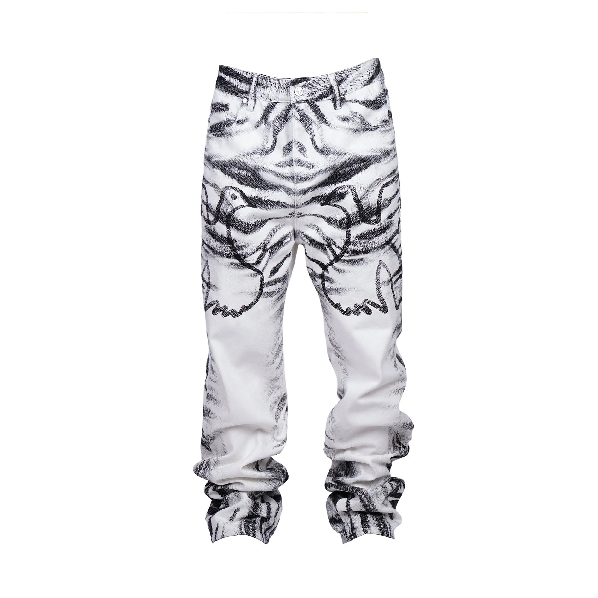 VINKID Tiger Camo Peace Dove Straight-Leg Pants