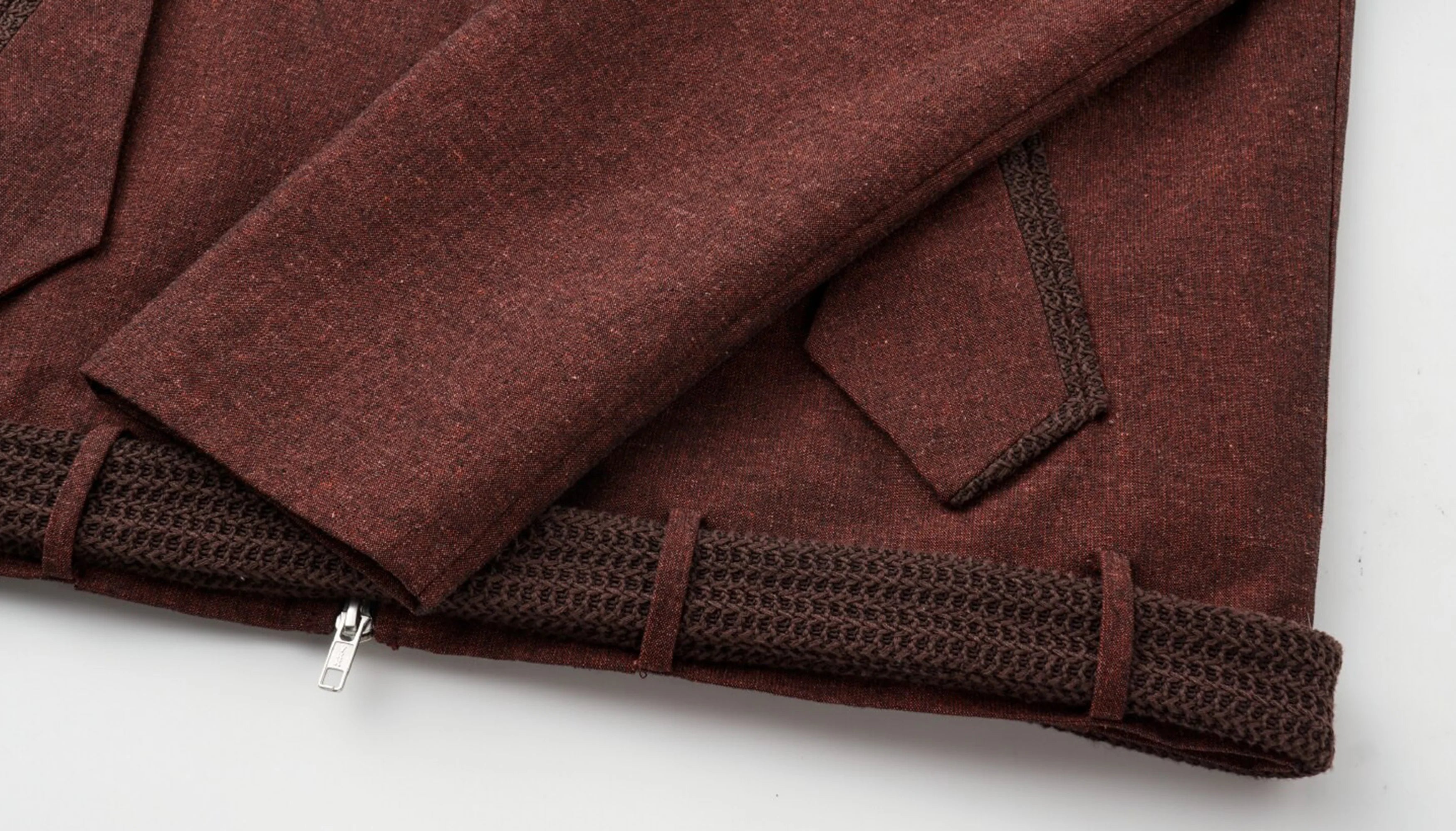 ALVNG AR ANTS Linen-Blend Draped-Belted Jacket