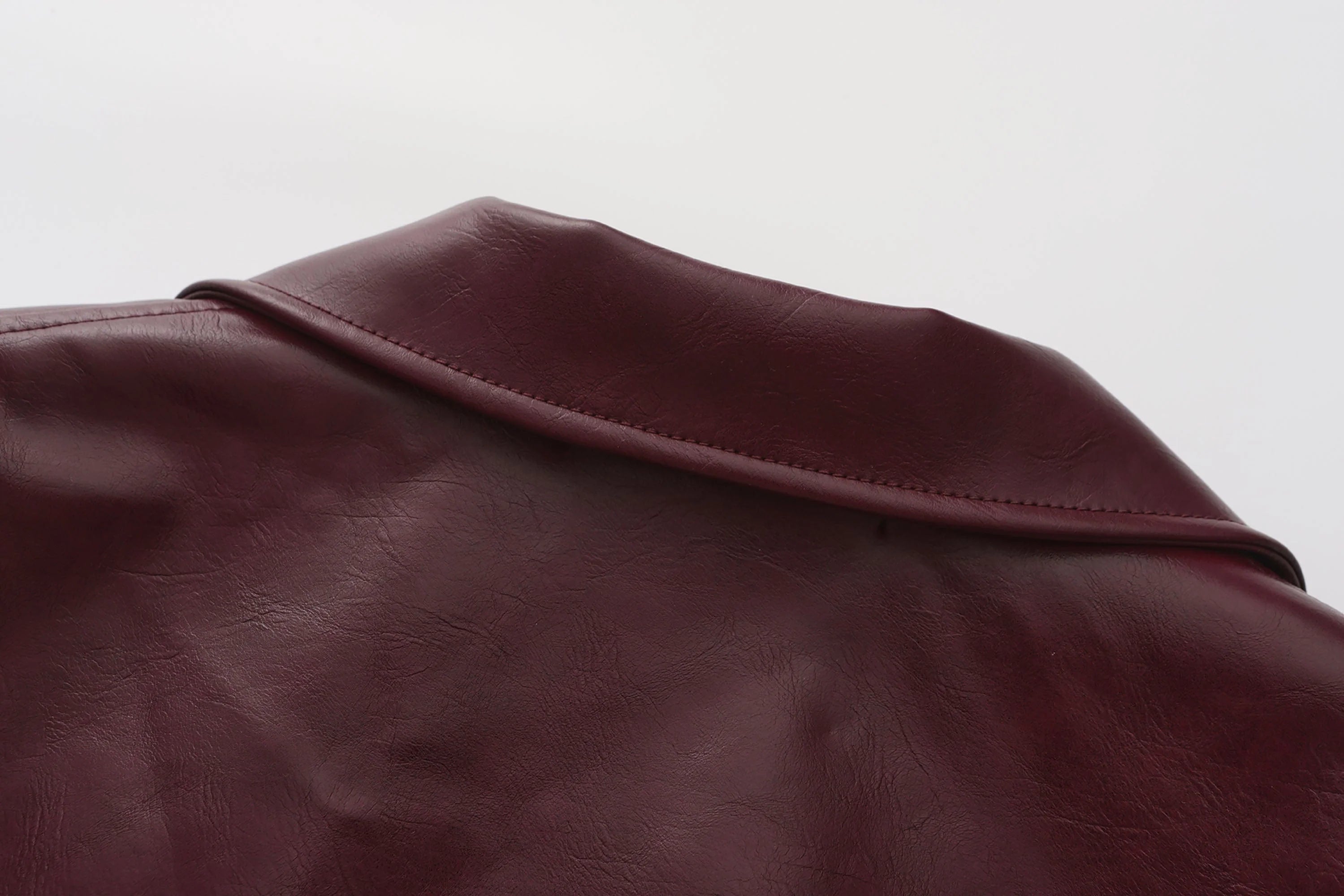 ORAL UTOPIA Glossy PU Blazer Ancora Red
