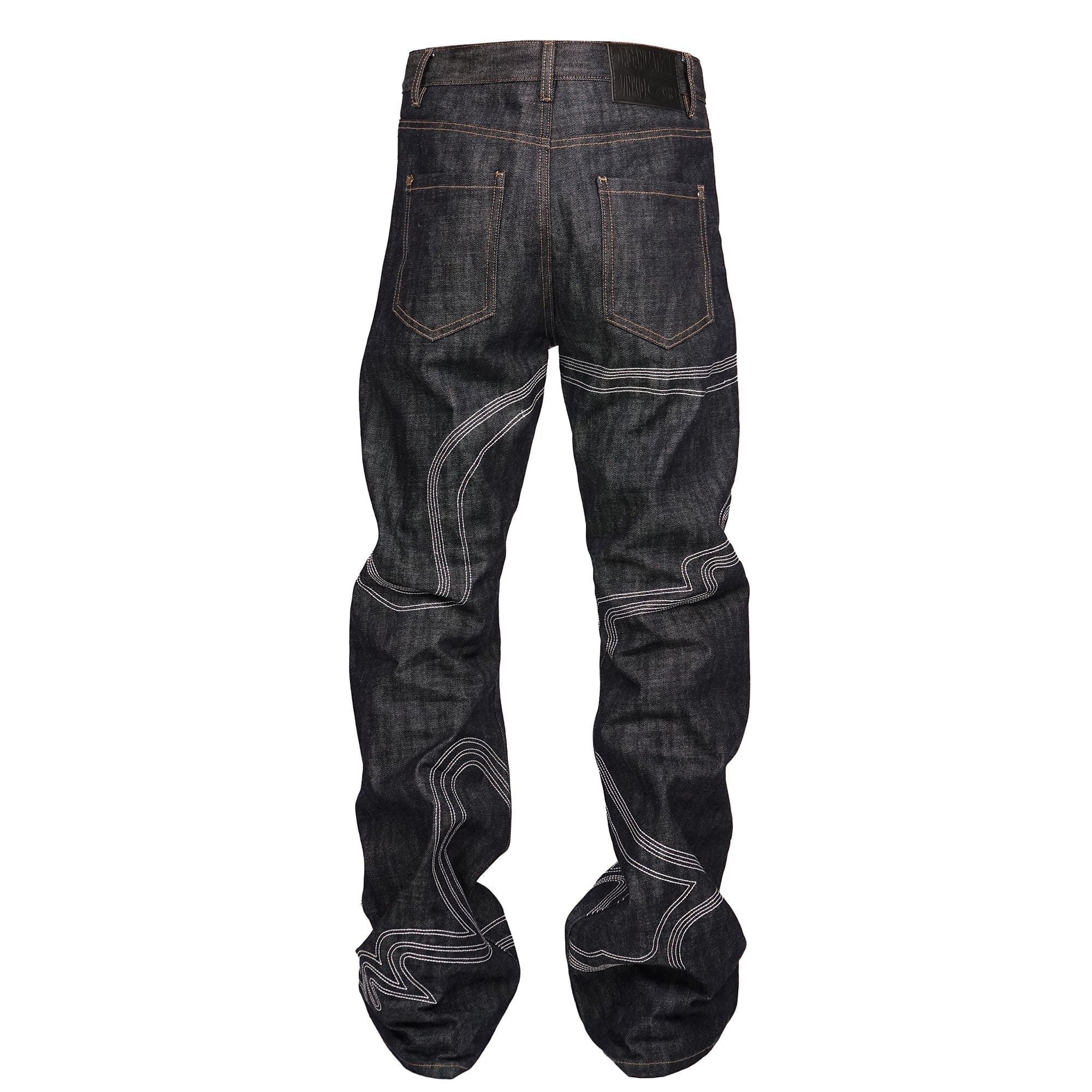 VINKID Embroidered Dove Stitched Selvedge Jeans
