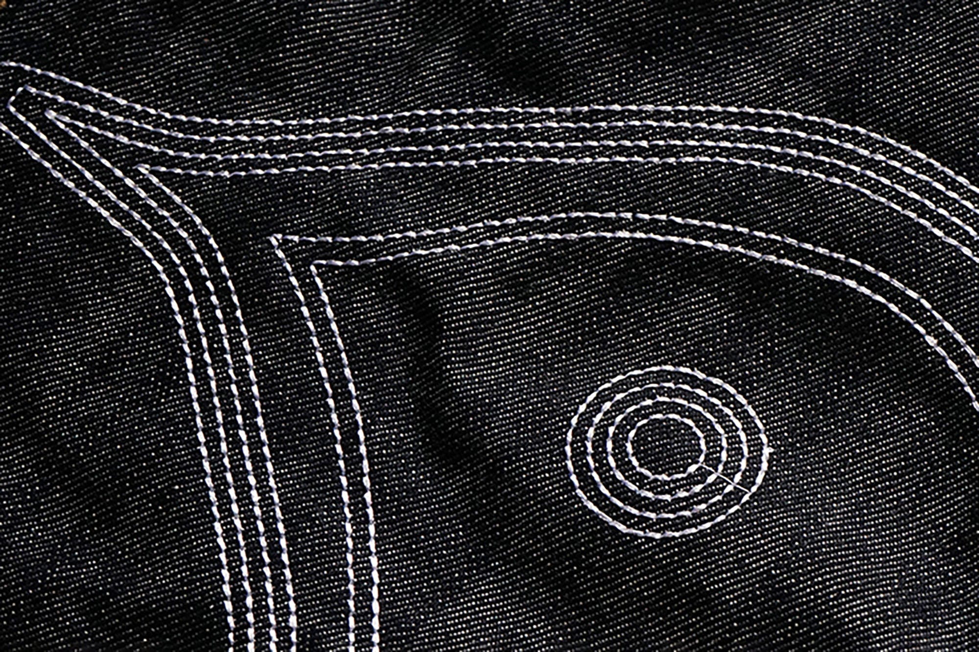 VINKID Embroidered Dove Stitched Selvedge Jeans