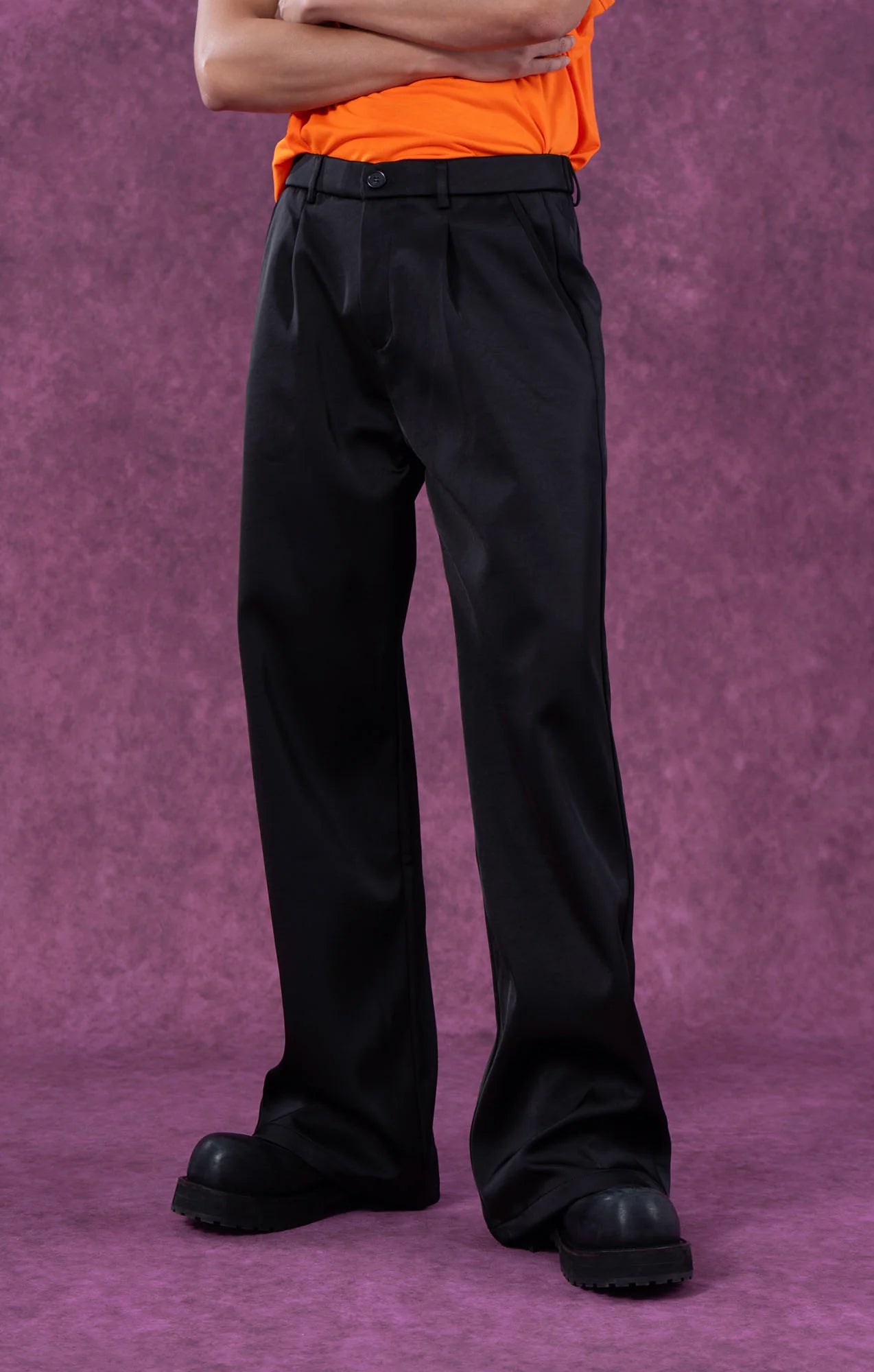 CLP Satin Straight-Leg Pants