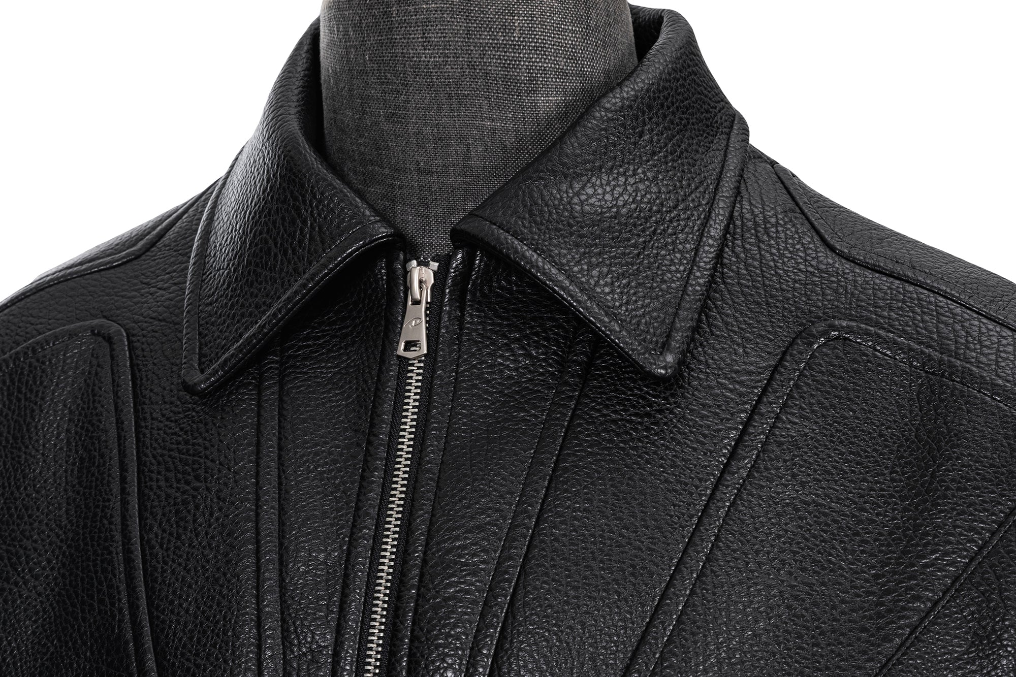 CATSSTAC Paneled Grain PU Utility Jacket