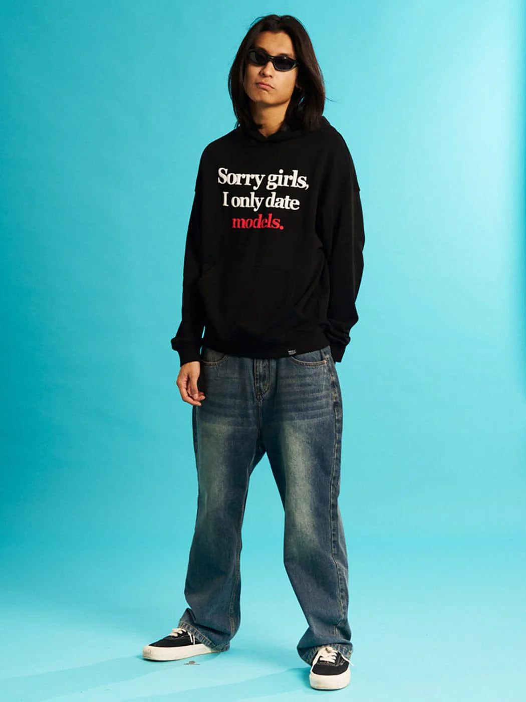 WCC Sorry Girls I Only Date Models Slogan Hoodie