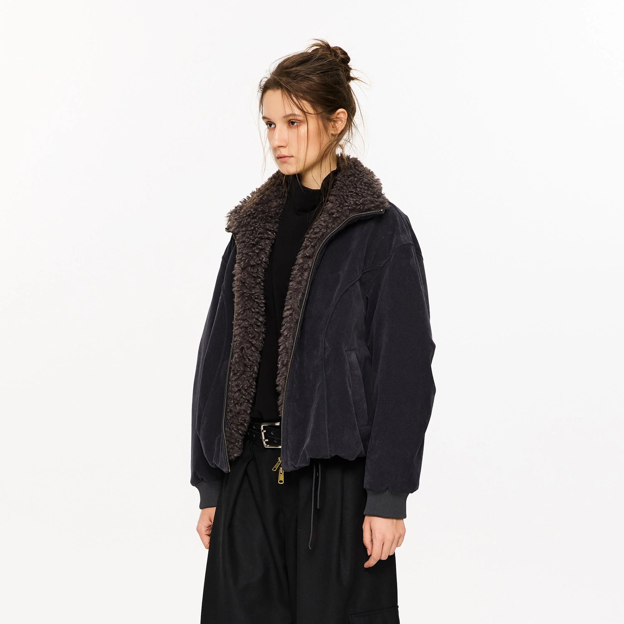 KREATE Suede Fuzzy Lining Jacket