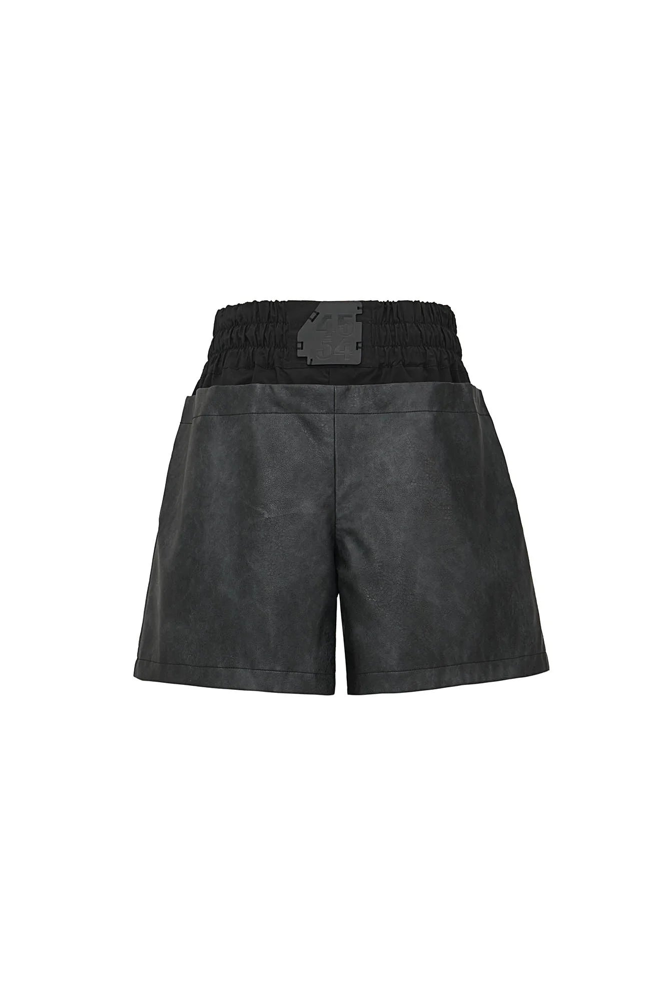 455EMBLE Layered Boxing PU Shorts