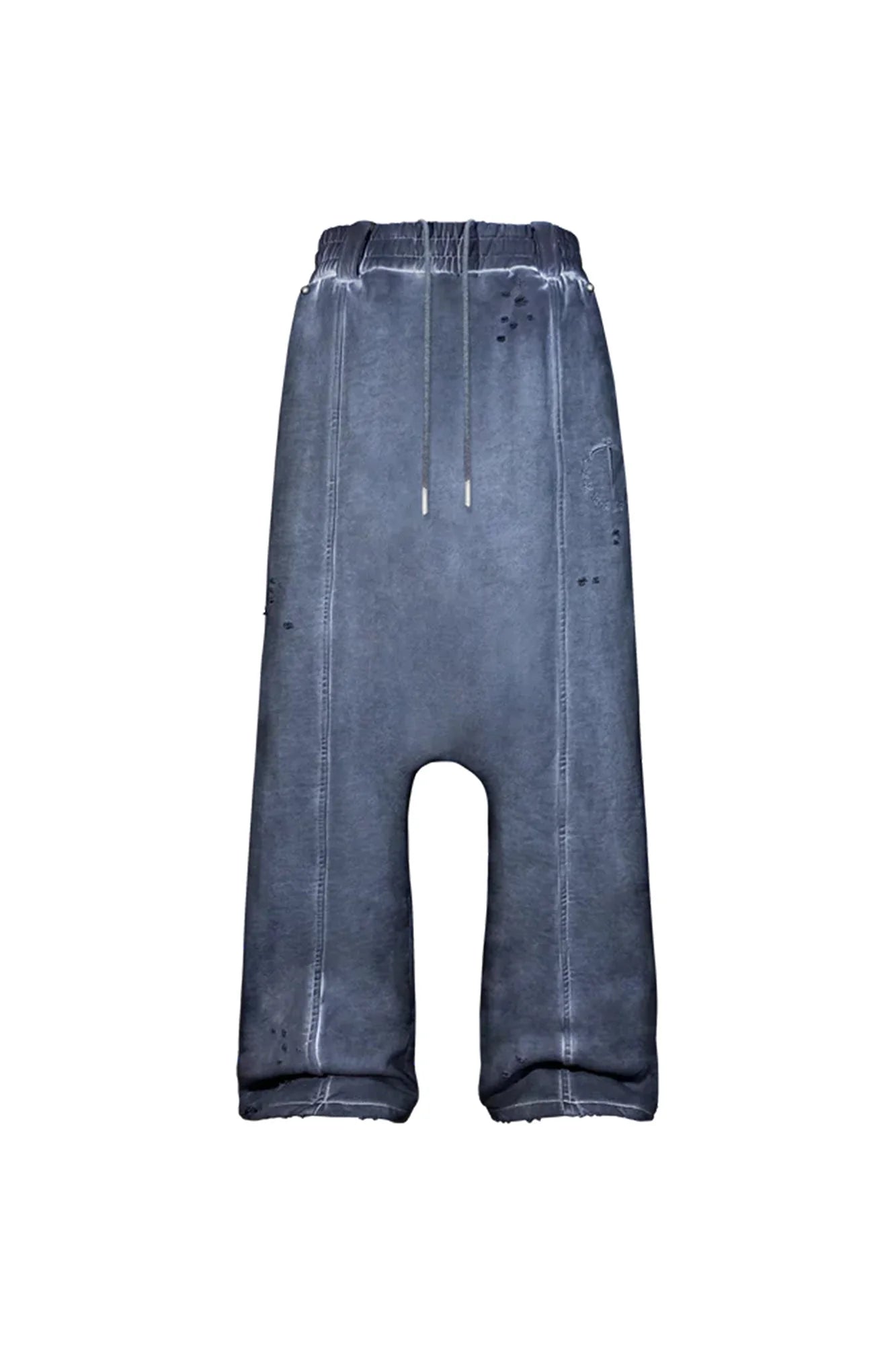 TECNINEGROUP Middle-Panel Washed Drop-Crotch Sweatpants
