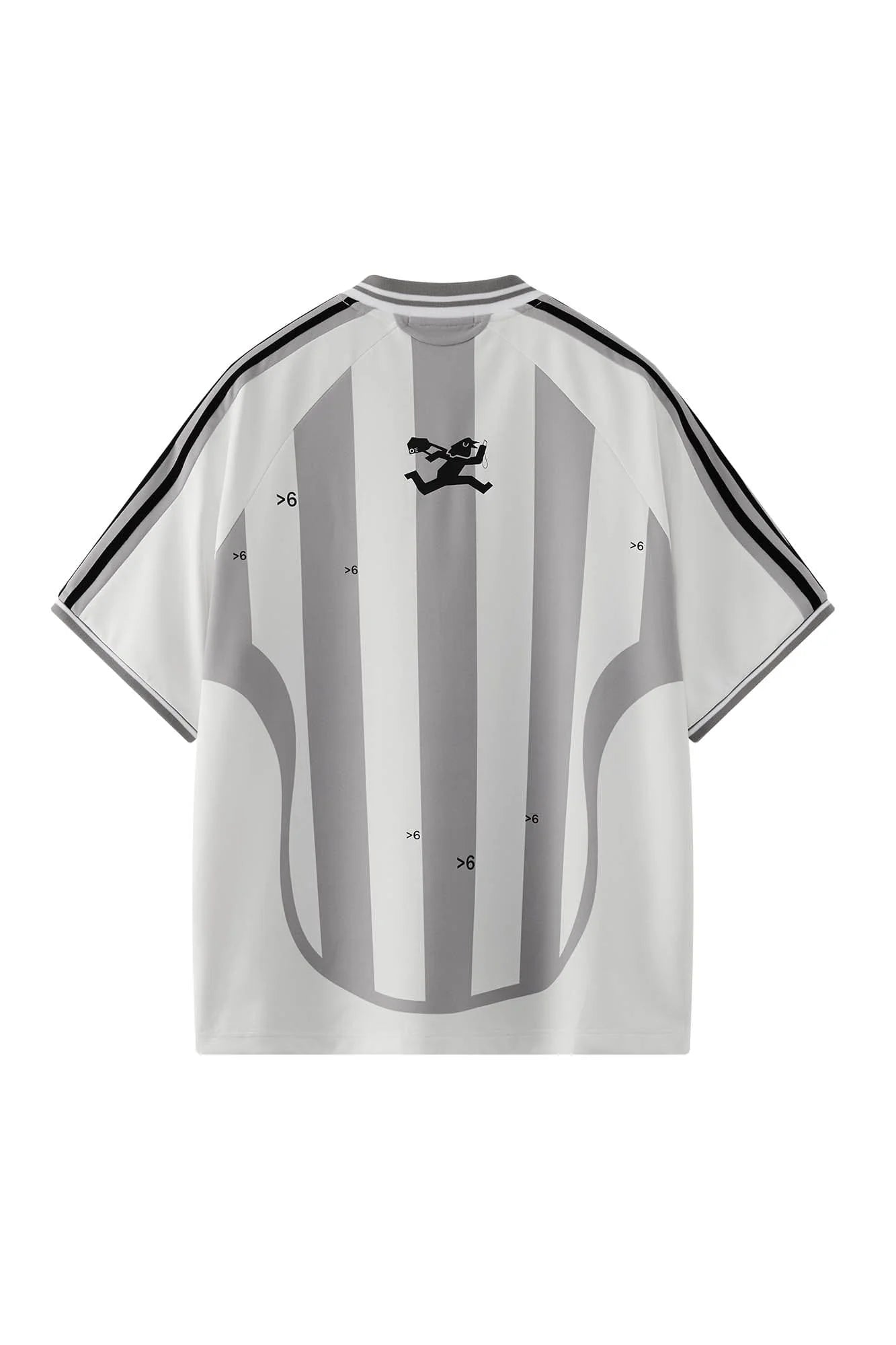 ORGANIC EMOTION Striped Badge Graphics Soccer Jersey