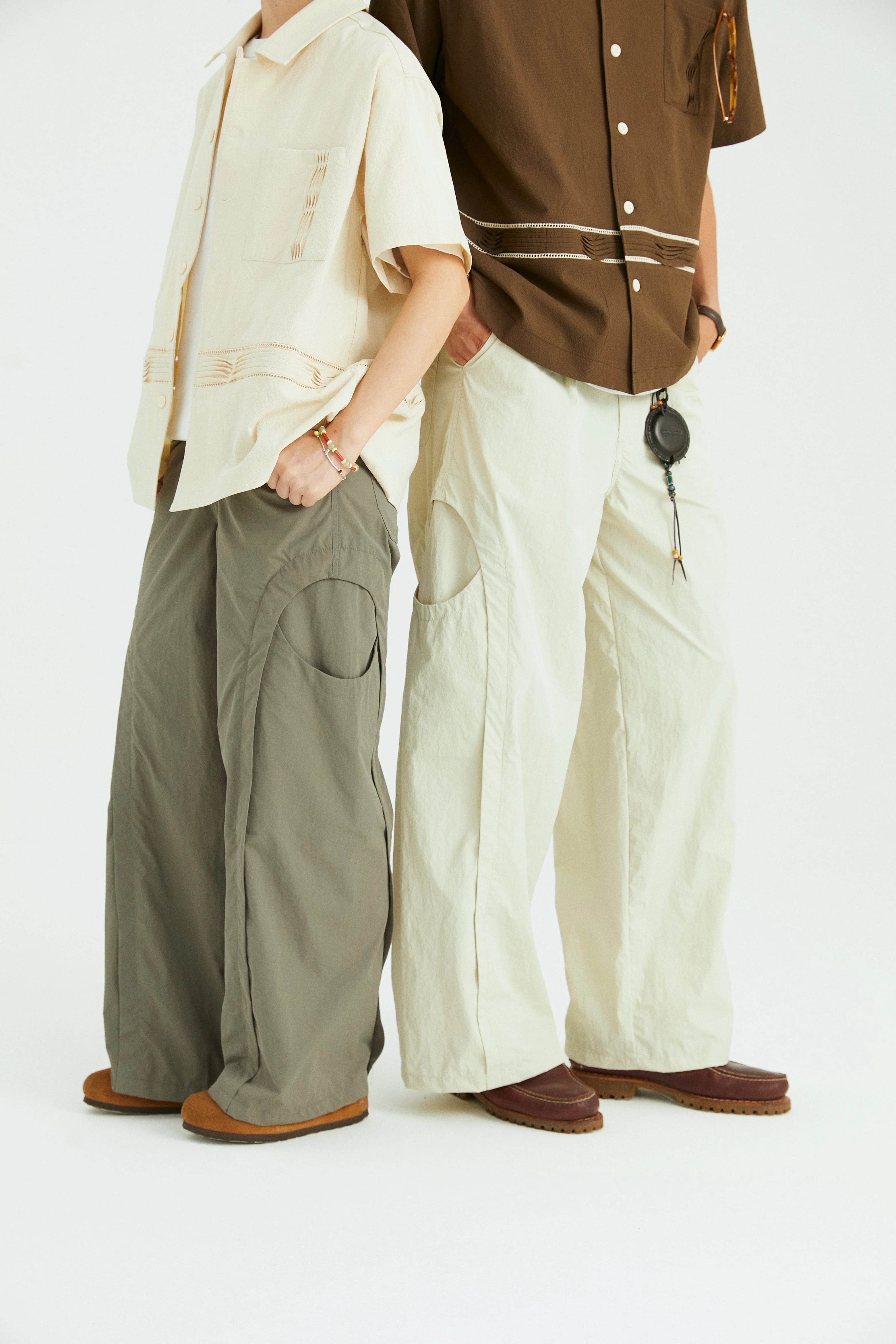 ONADAILYBASIS Curved-Pocket Paneled Utility Pants