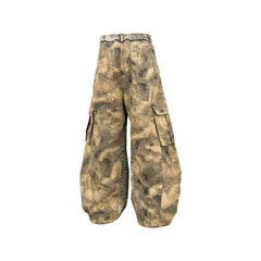 RELABEL Leopard Panel Camo Cargo