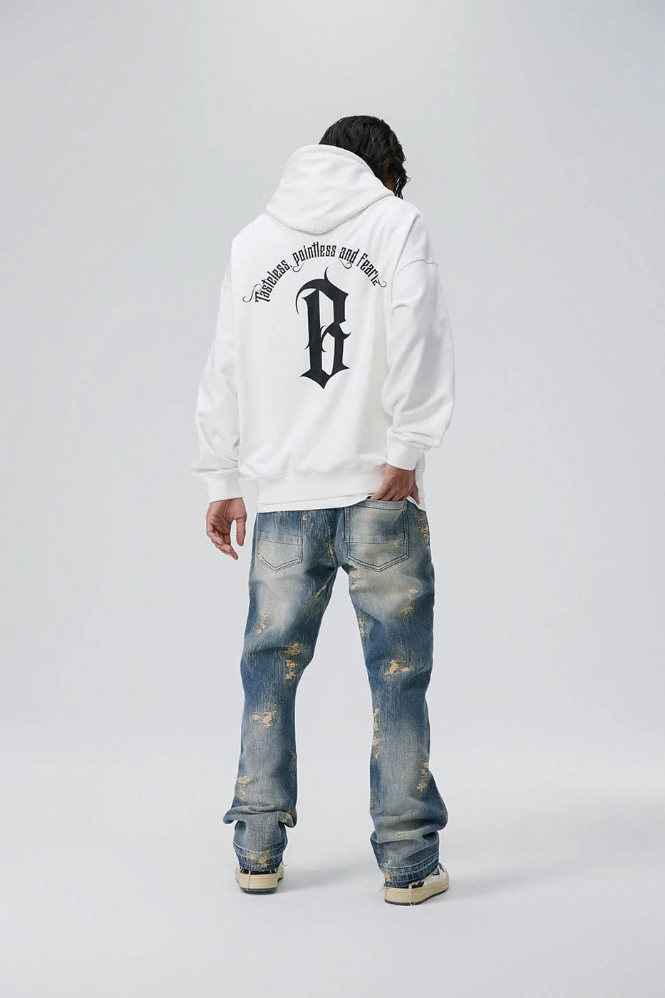 BONELESS Gothic Slogan Hoodie