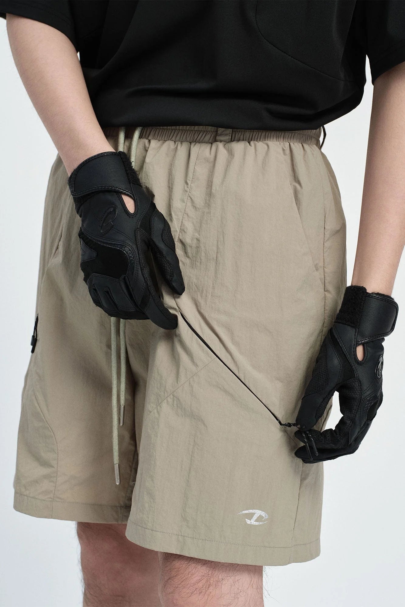 CATSSTAC Utility Crinkled Zip-Pocket Shorts