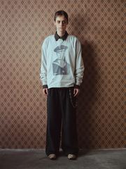 RICHILL Retro Naval Graphic Crewneck Long-Sleeve Tee