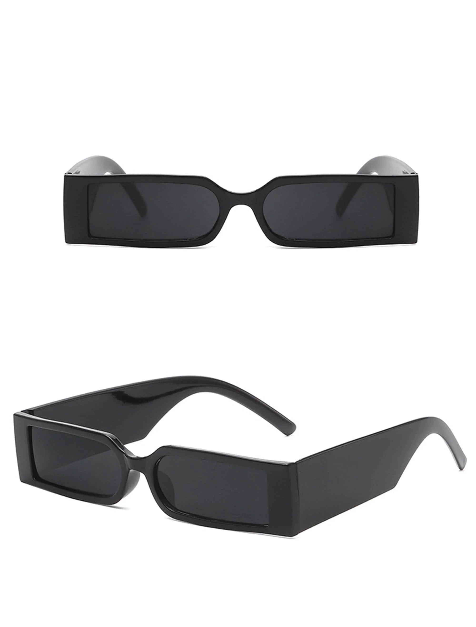 DAMAGE ASIA OPTICALS Square Frame Thick Temple Sunglasses