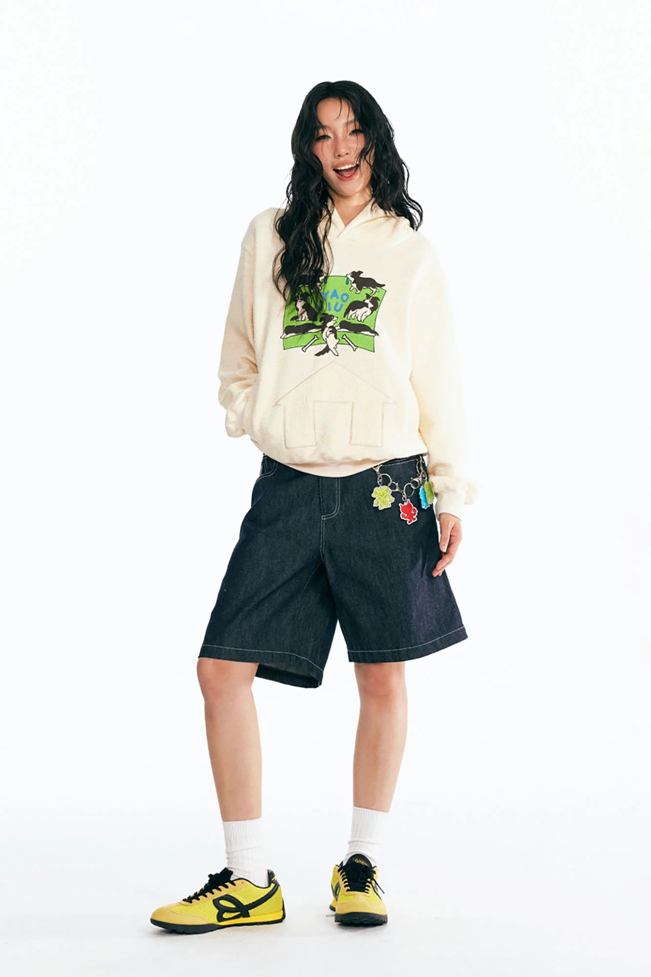 1997 POSTOFFICE Puppy Paradise Graphic Oversized Hoodie