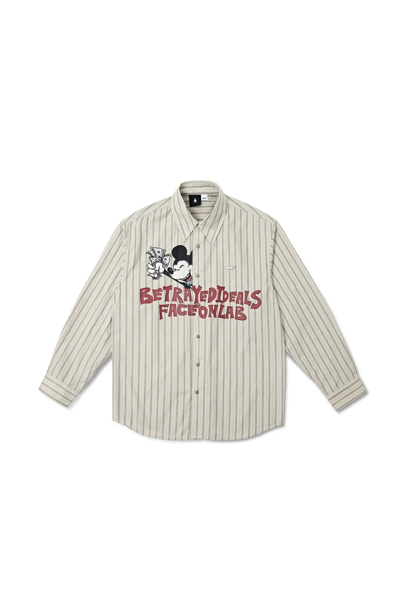 FACEONLAB Betrayed Ideals Pinstriped Shirt