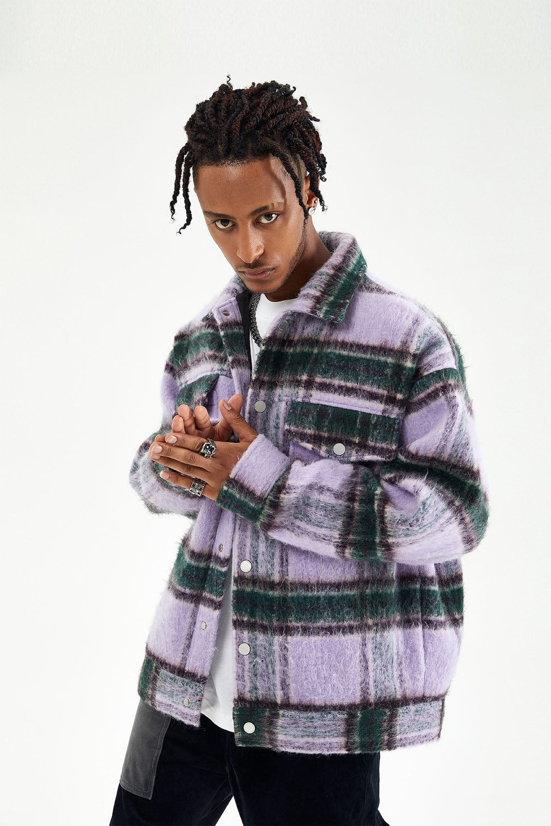 BONELESS Mohair Plaid Jacket