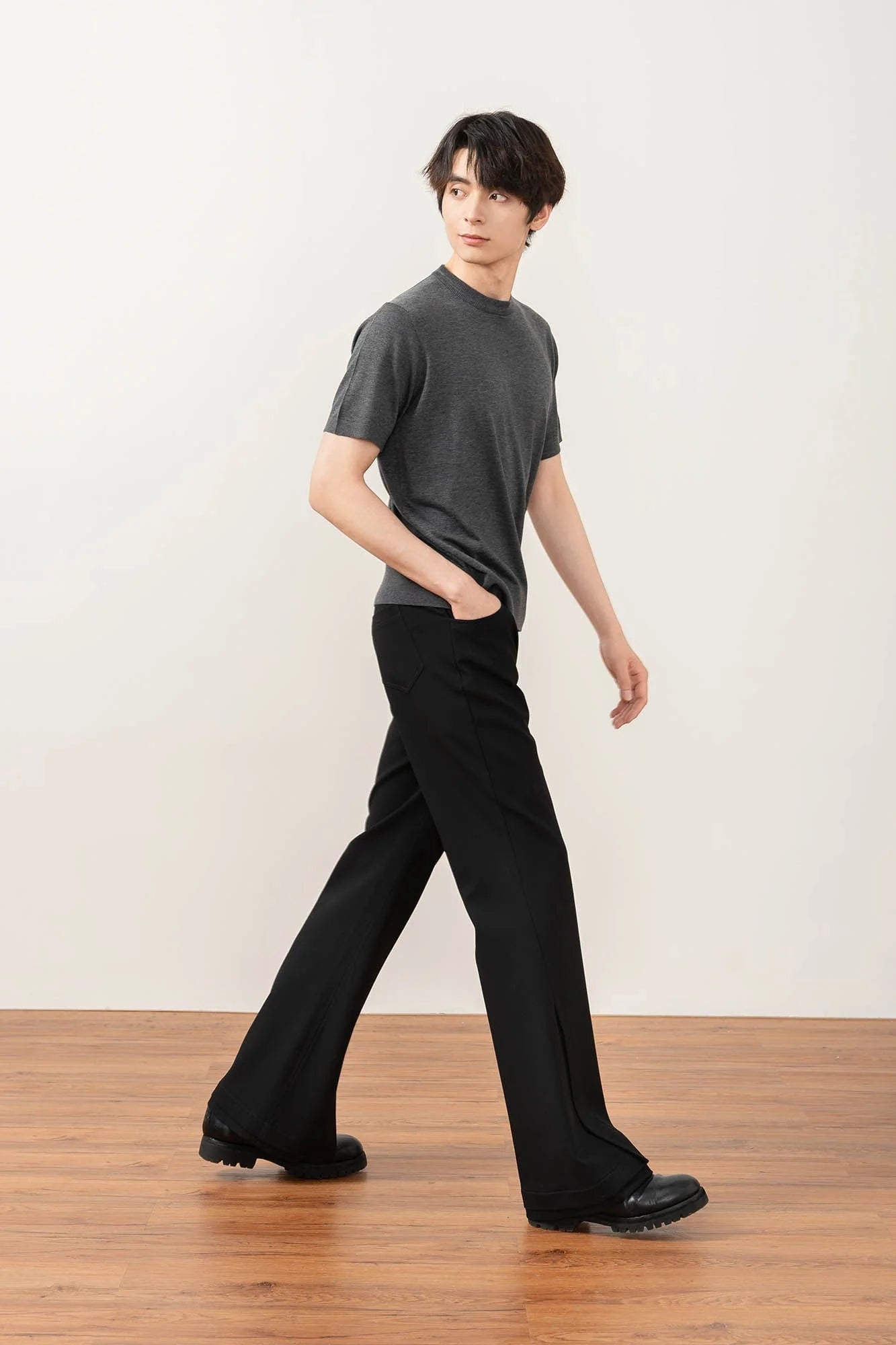 MOITIEDEPETALE Essential Layered Flared Trousers