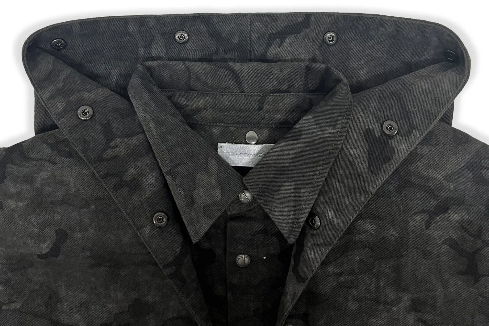 TECNINEGROUP Detachable Hood Star-Rivet Camo Jacket