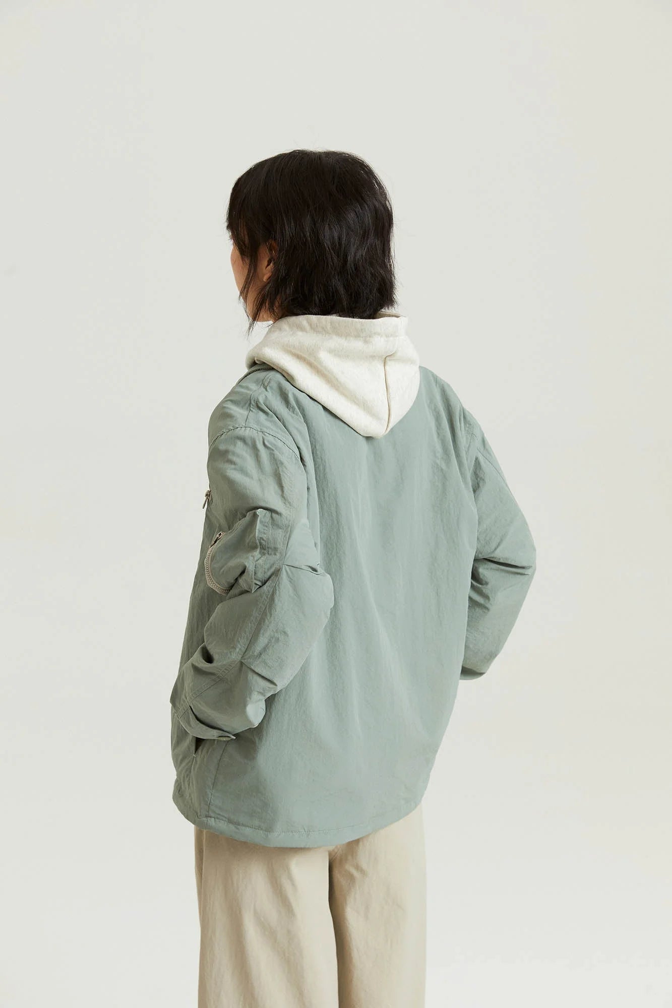 ONADAILYBASIS Reversible Utility & Herringbone Wool-Blend Jacket