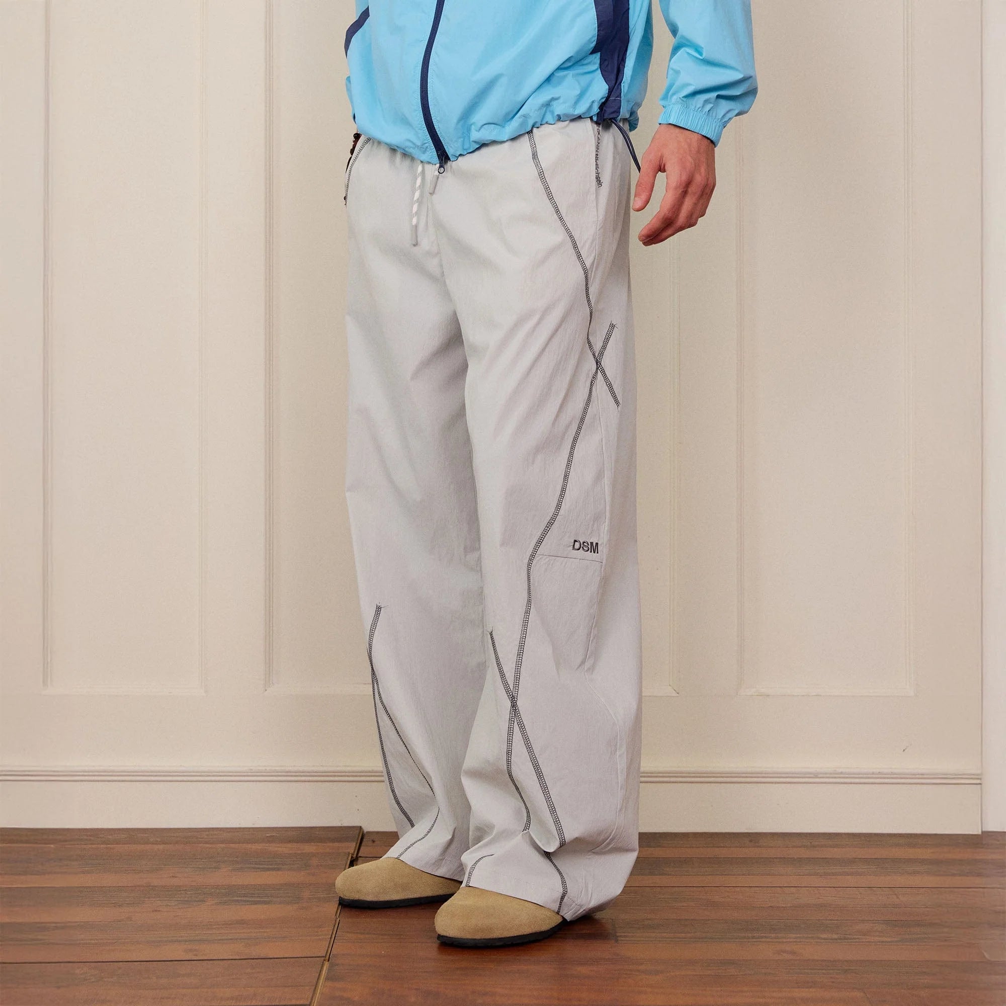 DONSMOKE Contrast Cross Stitch Quick-Dry Pants