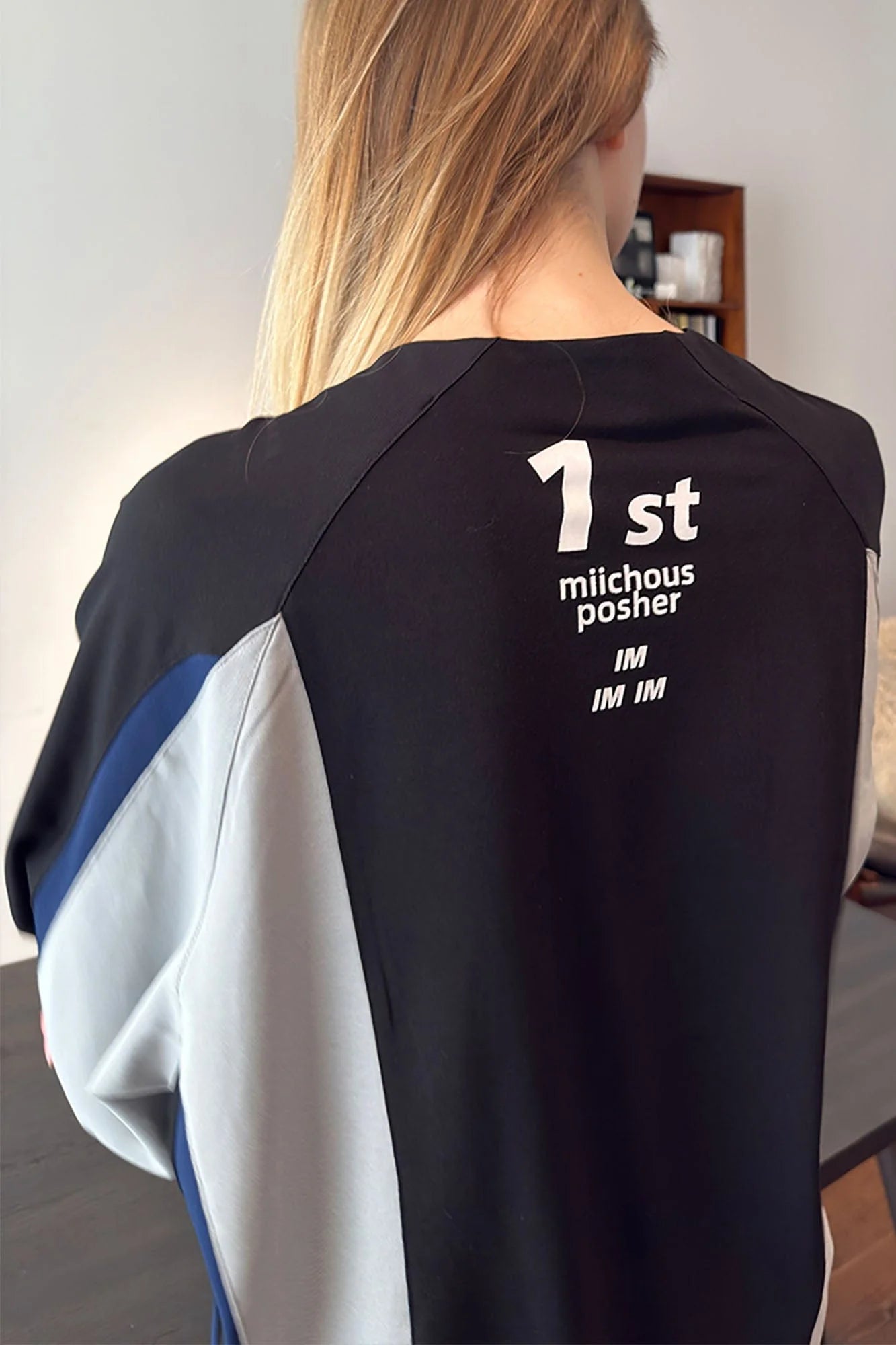 MIICHOUS Contrast Spliced Racing UV Protection Long-Sleeve Tee