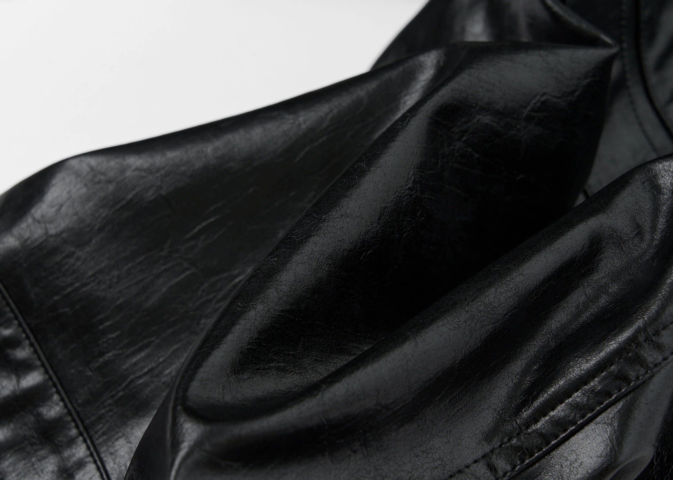 SAVAGEGROWTHWORLD Faux Leather Panel Rivet Pants